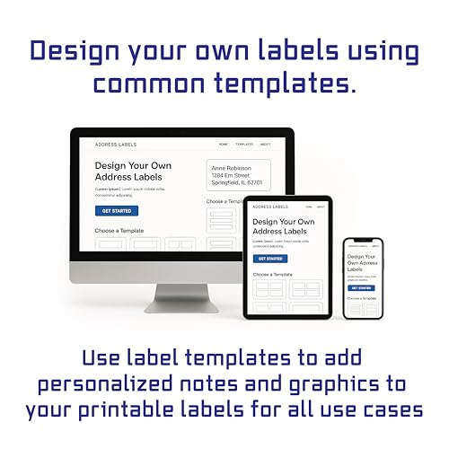 Image of 500 CD /DVD Labels Compatible with The Word 5931 Template. Laser and Ink Jet Compatible Bright White Matte Finish. 250 Sheets Blank Labels Brand.