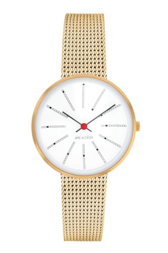 ARNE JACOBSEN �r���v 30mm �k���f�U�C�� ���퐶���h�� (�b�j�̂Ȃ��É��݌v) BANKERS 53113-1409 �z���C�g �S�[���h ���b�V���x���g