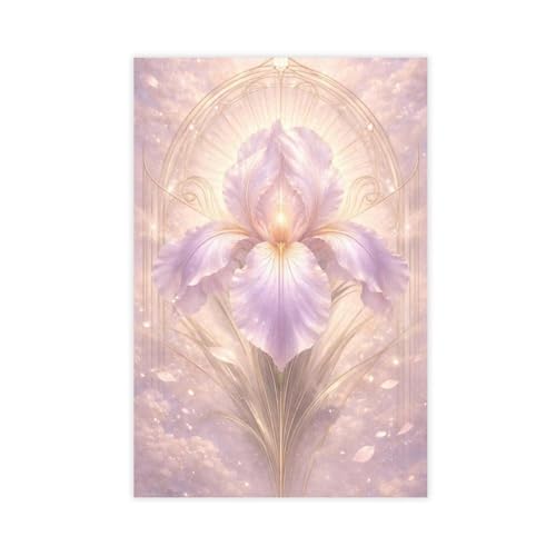 Poster art déco fleur de lumière Paruline pour habiller un mur vide