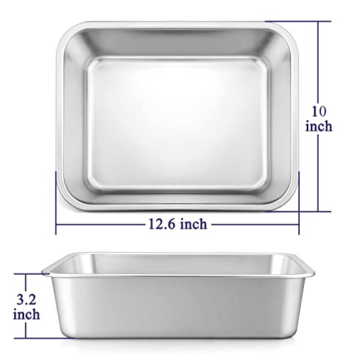Homikit Lasagna Baking Pan, 9 x 13 Inches Stainless Steel Deep Baking