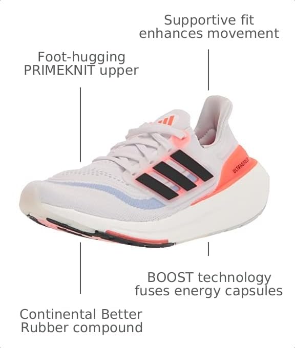 Image of adidas Womens Ultraboost Ultra Boost Light Running Sneakers Shoes - Black