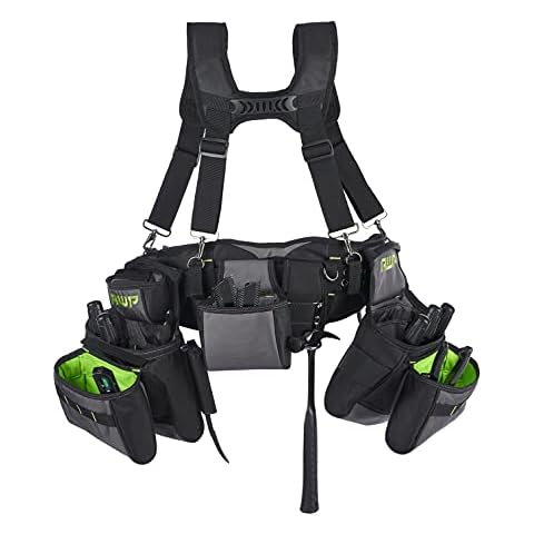 AWP TrapJaw Pro Framing Tool Rig with Spring-Loaded Technology, Premium Tool Belt, Fits Waists Up to 50 Inches,Black Cover