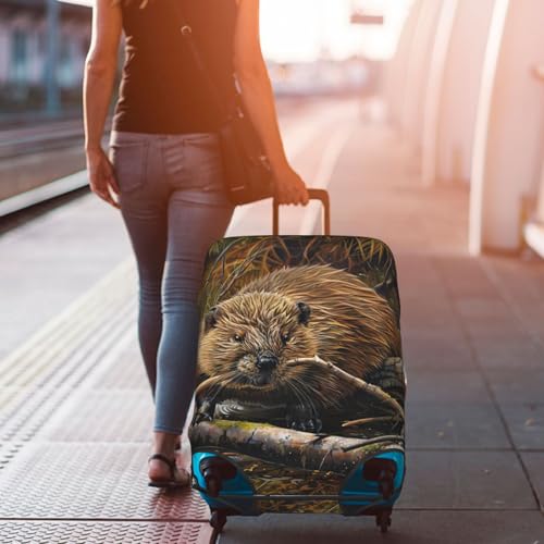 Housse valise Beaver blanche en polyester de protection pour taille S
