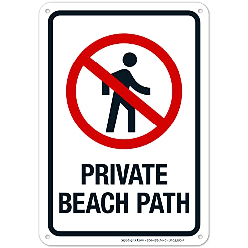 Private Beach Path Sign 10x7