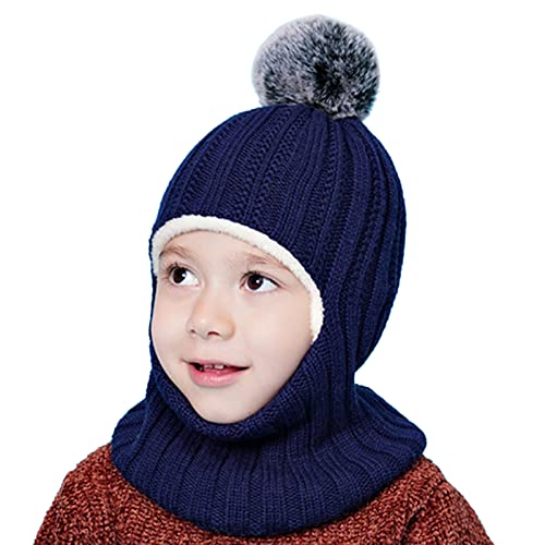 Kinder Wintermütze Schals Ohrenklappe 2 In 1 Jungen Mädchen...