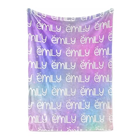 Personalized Name Blanket - Customized Blankets for Boys & Girls, Ships Next Day, Soft & Cozy Personalized Throw Blanket, USA Based (Fleece – 50x60) Cover