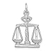 14ct blanco de tamaño grande abierto-para limpiar sellos de justicia báscula para pulsera - mide 23,9 x 16,9 mm - JewelryWeb