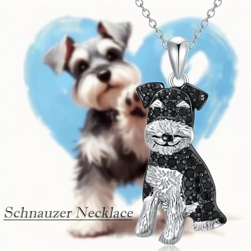 Bijoux commémoratifs pour chiots et collier pendentif Schnauzer élégant - 7
