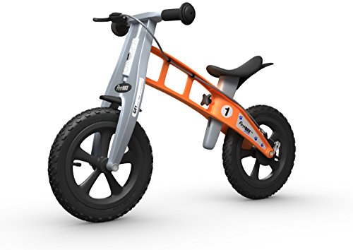FirstBIKE - Bicicleta de Equilibrio con Freno, Modelo Cross, Color Naranja (L2018)