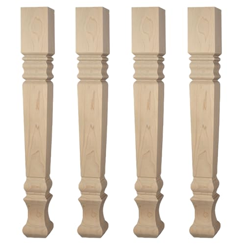 Osborne Square Farm Dining Table Leg in Soft Maple Wood