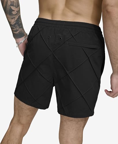 Image of DKNY Men's Lightweight Quick Dry Volley UPF 40+ Protection Swim Trunk