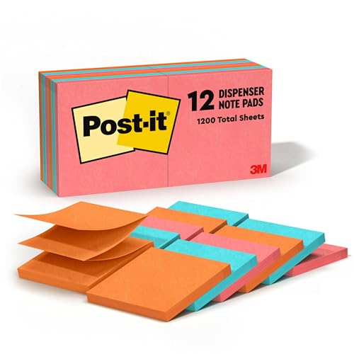 Post-it Pop-up Notes, 3 x 3 in, Poptimistic Collection, 12 Pads - image 1