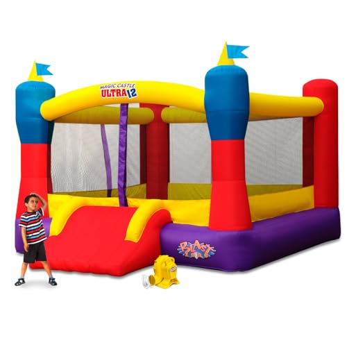 Blast Zone Magic Castle Ultra12 - Inflatable Bouncer with Blower - Premium Quality - Huge - Holds 6 Kids - Fast Setup