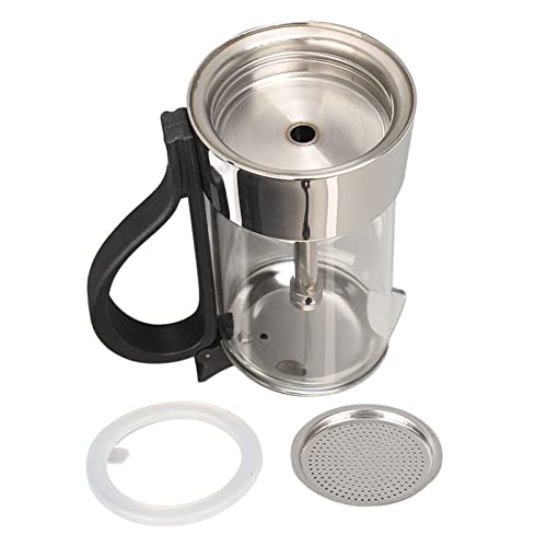 CHICIRIS Jarra Moka, cristal de acero inoxidable, placa de cocina, cafetera italiana clásica para 4 tazas, duradera para la familia, segura para cocinas eléctricas y de inducción