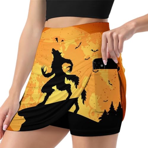 Mini jupe de course pour femme active skort athlétique de running léger