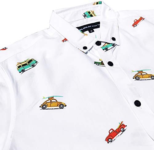 Image of Molokai Surf Button Down Slim Fit Hawaiian Short Sleeve Shirts