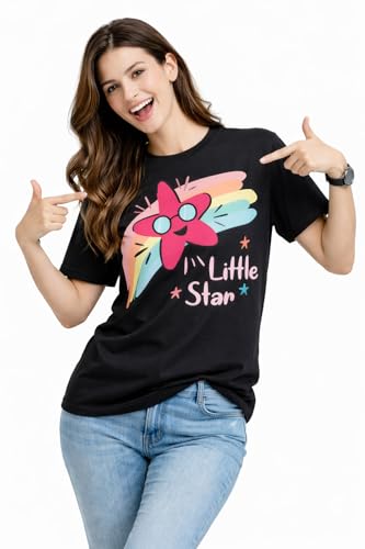 Image of Women Graphic Printed T-Shirt | Stylish Casual Half Sleeve Round Neck Cotton Tee | Trendy Printed Top for Girls & Women