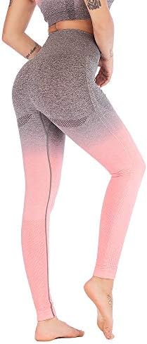 Women's Ombre Seamless Leggings High Waisted Workout Pants Active Running Tights