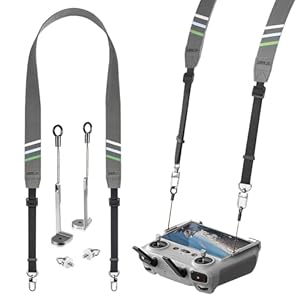 ZOYDP Gurt für DJI RC/RC 2/Rc Pro Controller, Halsband Tragegurt für DJI Mini 4 Pro/Mini 3 pro/Mavic 3/Air 3S, Verstellbarer Gurt Schlüsselband, Lanyard Zubehör für Drohnenfernbedienung