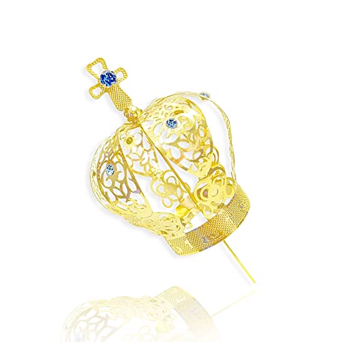 Coroa Folheada a Ouro Dourada para imagem de até 60cm N8 Nossa Senhora Aparecida Nossa senhora das G