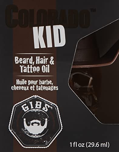 Gibs Grooming Colorado Kid Hair, Beard & Tattoo Oil, 1 Fl Oz #TOP1