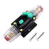 10 A Automatiksicherungshalter,12V-24V DC Sicherung Kfz Manuellen Reset Schalter Leistungsschalter Reset Sicherungshalter für Car Audio Stereo Switch Truck Solar Inverter Systemschutz