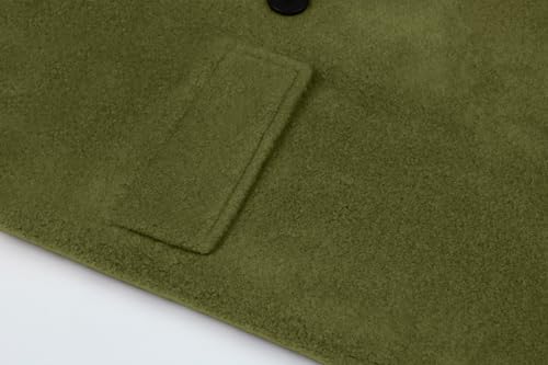 CHARTOU Women Oversized Long Winter Coats Warm Wool Blend Pea Trench Coat Overcoat4