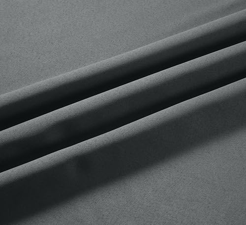 Image of LaVichitra Polyester Thermal Insulated 3 Layered Solid Blackout Opaque Window Curtain (5 ft, Grey)