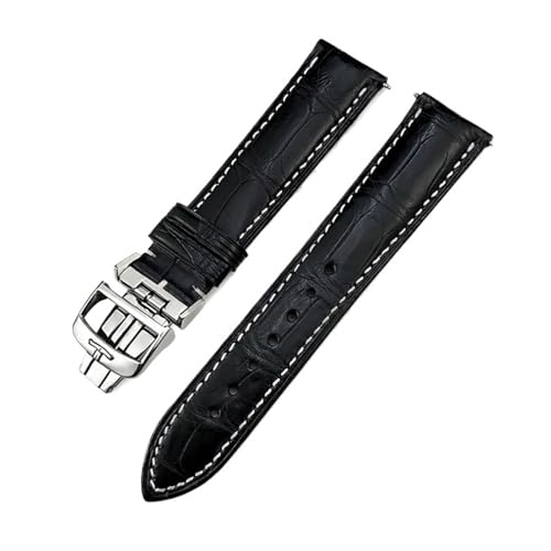 [ɂ] 19mm 20mm 21mm 22mm 23mm \tgNR_CEHb`ohAWK[ENg }X^[AQ[^[U[EHb`Xgbvƌ݊(Black White-Silver,22mm)