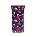 HUSSRITY Eyeglasses Case Space Astronaut Sunglasses Pouch Soft PU Leather Squeeze Top Eyeglass Holder Portable Glasses Case For Women Men