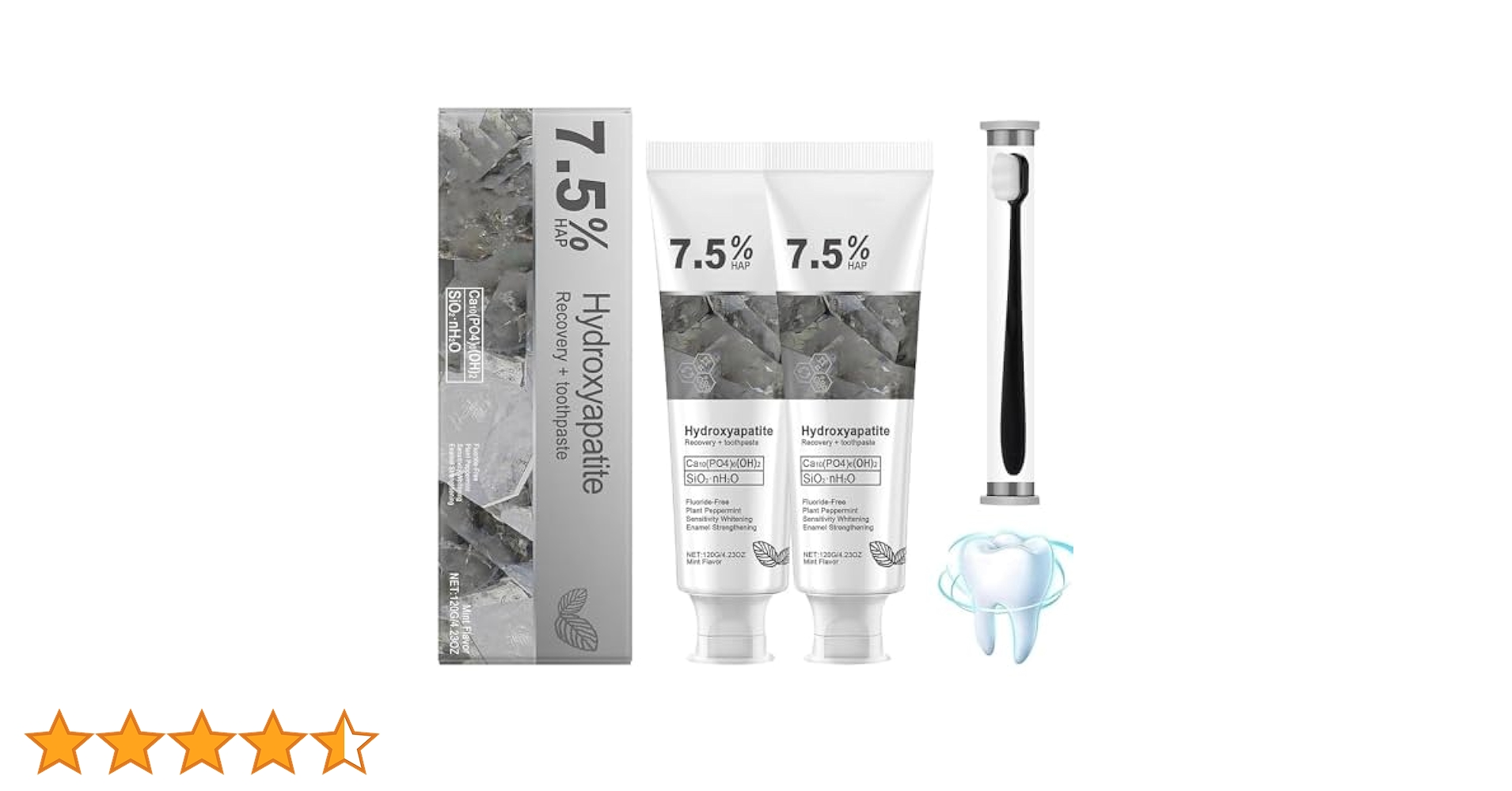 Amazon | Hydroxyapatite Toothpaste,7.5% Hydroxyapatite
