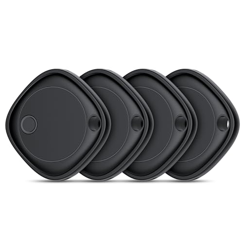 Air Tag Tracker Bluetooth Item Finder - 4 Pack,Key Finder Locator Compatible with Apple Find My (iOS Only), IP67 Waterproof, Replaceable Battery,Tracking Tag for Keys, Suitcase, Bag, Wallet