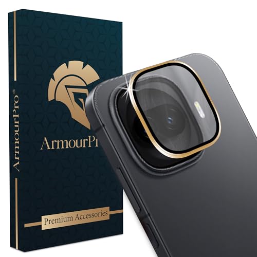 Image of ArmourPro Camera Lens Protector for IQOO 15R (6.59 Inches) Tough HD Individual Aluminum Alloy Rings 9H Camera Cover, Scratch-Resistant,Camera Lens Protection| Gold, 1 Pack