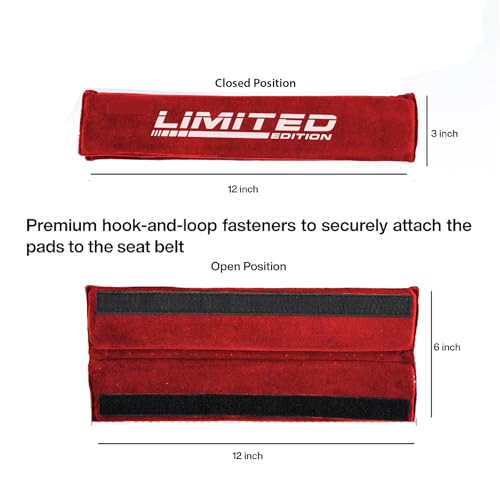 Image of Car Seat Belt Shoulder Pad Pack of 2 Safty Car Belt Cover for Safe Driving Comfortable to Drivers Travellers Fit for All Car