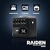 Noua Raiden 800VA UPS a Ciabatta Multipresa, Gruppo di Continuità per PC con Display, Potenza 800VA/480Watt, Tecnologia Line Interactive, AVR, 5 Uscite Schuko