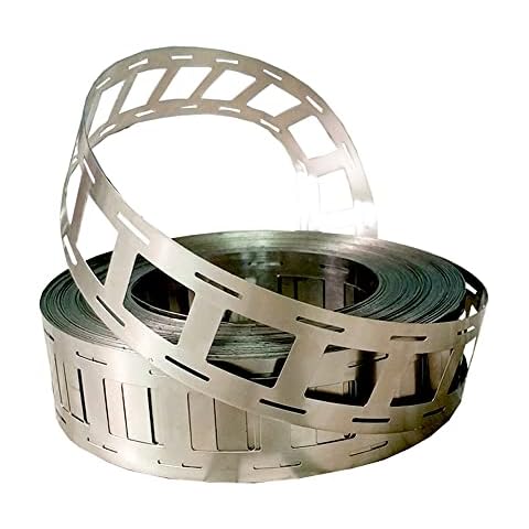 Nickel Strip,0.15 * 27mm 10M 2P Nickel Strip for 18650 Battery Spot Welding Tape Ni Plate,Used for 2 Parallel 18650 Batteries Spot Welding DIY 18650 Battery Pack, 20.25mm Spacing Cover
