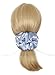 30 Colors Available, Handmade Stretch Satin Scrunchie 5.5 inches, Large Hair Accessory for Women, Soft Voluminous Ponytail Holder, Elegant Hair Tie, Stylish Holiday Gift (Light Blue)
