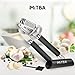 MiTBA Garlic Press set- Professional Stainless Steel Mincer, User Friendly With Non-Slip Handles Easy To Clean, And Highly Durable. Crusher Silicone Tube Peeler & Cleaning Brush Included (Black)