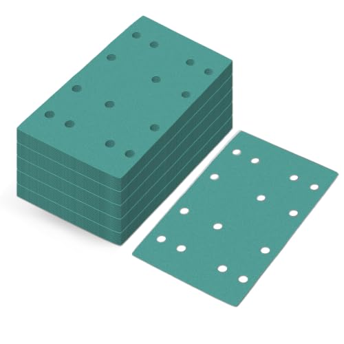 BOSHCRAFT 50 Pcs 220 Grit 3"x5" Sand Paper, Fits Festool RTS 400