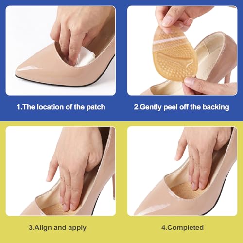 2 pares de cojines para la bola del pie para tacones de mujer miniatura 6