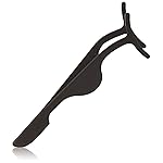 EIAKE False Eyelashes Applicator Tool Eyelash Extension Tweezers Remover Clip Tweezers Nipper (Black)