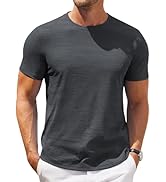 COOFANDY Mens Crew Neck T Shirt Short Sleeve Casual Summer Basic Tee Muscle Slim Fit Workout T-Shirt