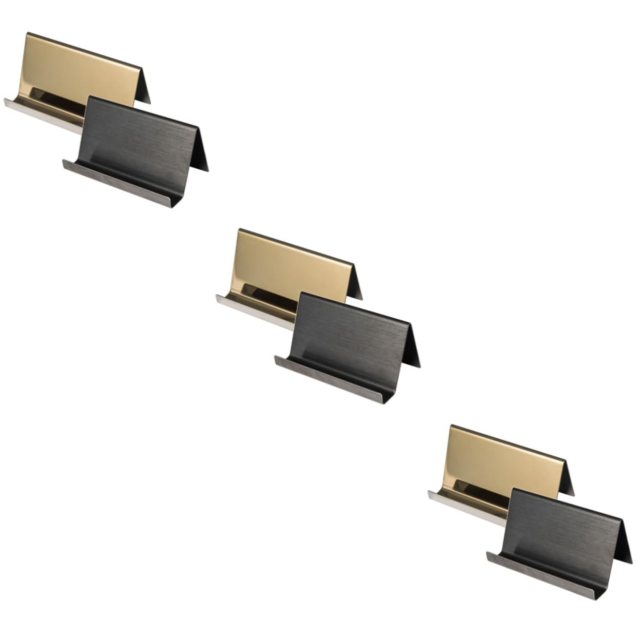 Ciieeo 6pezzi Portacarte Da Scrivania Inossidabile Da Espositori Organizer Elegante Per Ufficio e Design Stabile Per Presentazione Professionale