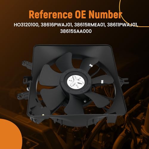 Image of maXpeedingrods A /C Condenser Fan Assy w /Shroud for Honda Fit 2007-2008 1.5L, 38616PWAJ01 HO3120100 38615RMEA01