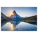 artboxONE Poster 150x100 cm natur Natur Riffelsee und 