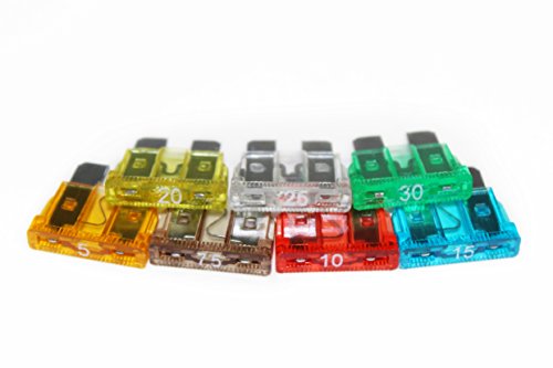 BAPCF 120 Piece Set White-Marked Assorted Car Truck Fuse 5, 7.5, 10, 15, 20, 25, 30 Amp (Easy-To-Read miniatura 2