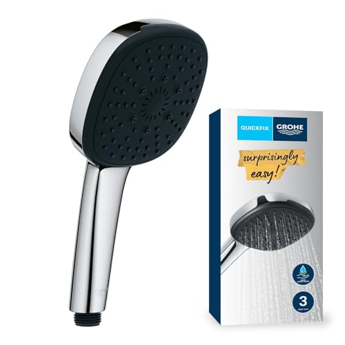 Grohe Vitalio Comfort 110 Teleducha, ahorro de agua, 3 tipos de chorro, sistema antical, patrón de chorro óptimo, cromo 26092001