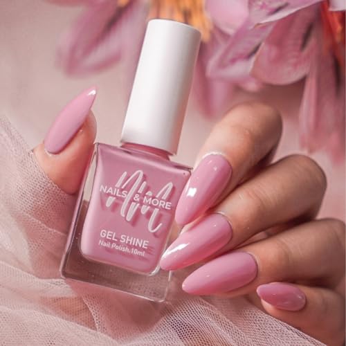 Image of Nails & More Light Pink Nail Polish, Argan Oil-Infused Gel Shine, Soft Pink Nails, Everyday Wear | 10ml
