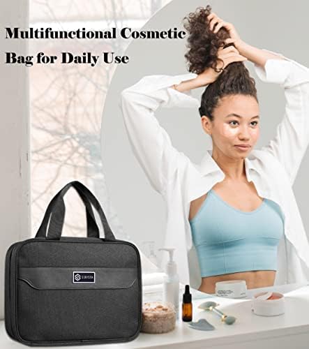 S SRYSITA Hanging Toiletry Bag for Women Men Water-resistant Travel Makeup Cosmetic Bag Shower Organizer Kit for Shampoo, Full Sized Container, Toiletries Grey 4 S SRYSITA Hanging Toiletry Bag for Women Men Water-resistant Travel Makeup Cosmetic Bag Shower Organizer Kit for Shampoo, Full Sized Container, Toiletries Grey