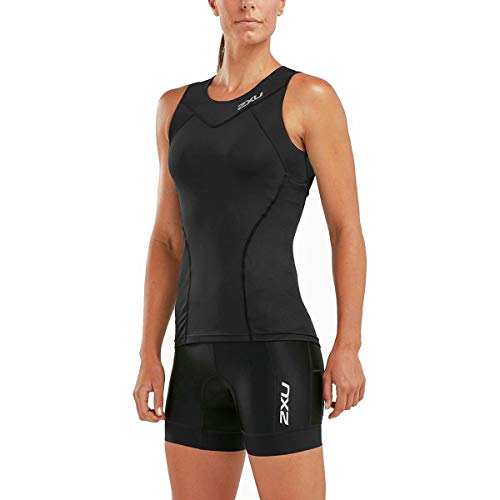 2XU UK - Camiseta de triatlón para Mujer, Mujer, Color Negro/Negro, tamaño Small